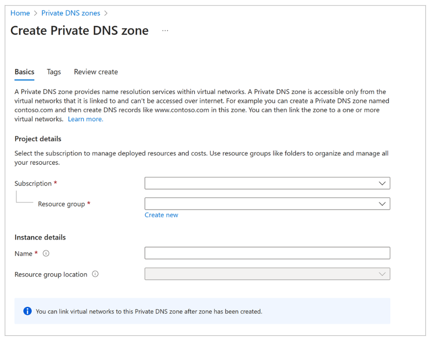 dns creation